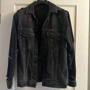 Alexander Wang black denim jacket size extra small